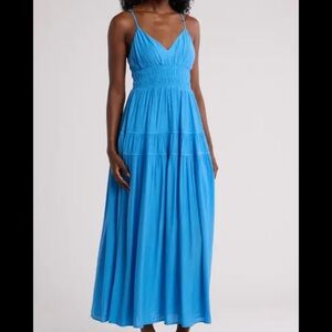 Blu Pepper Smocked Sleeveless Maxi Dress